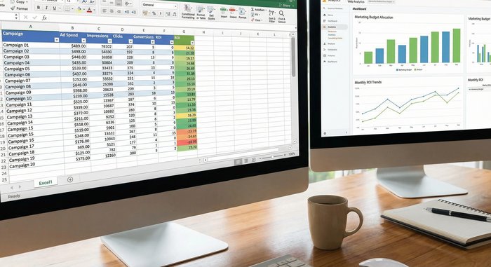 Κόστος διαφήμισης και ROI σε spreadsheet